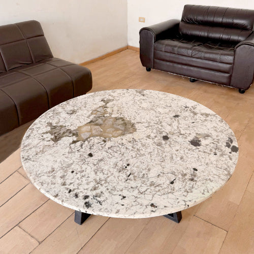 MESA DECORATIVA CUARZITA ALPINUS WHITE