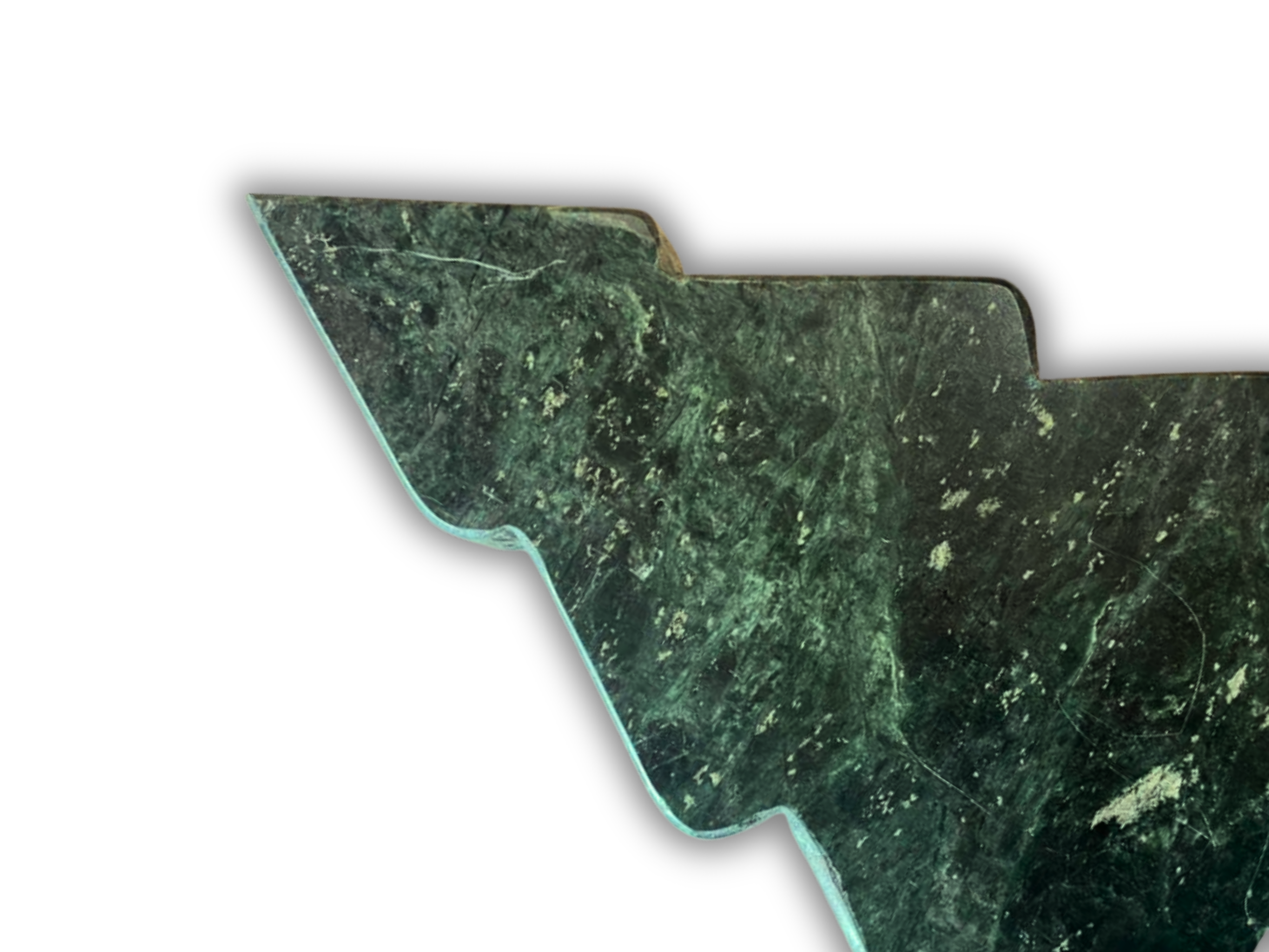 Tabla de Servicio en forma de Pino Mármol Verde Tikal