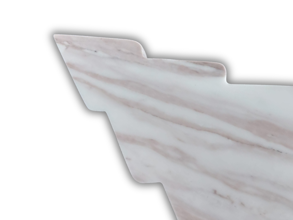 Tabla de Servicio en forma de Pino Mármol Blanco Volakas