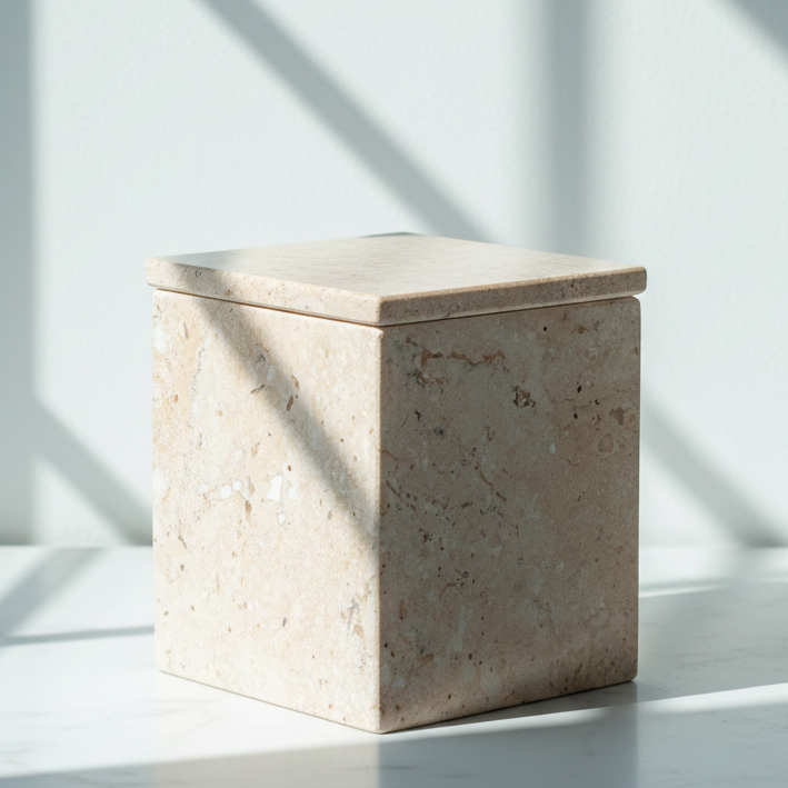 URNA MÁRMOL TRAVERTINO FIORITO