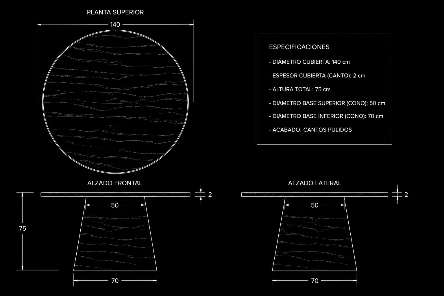 Elementa Dining Table | Travertino Veteado