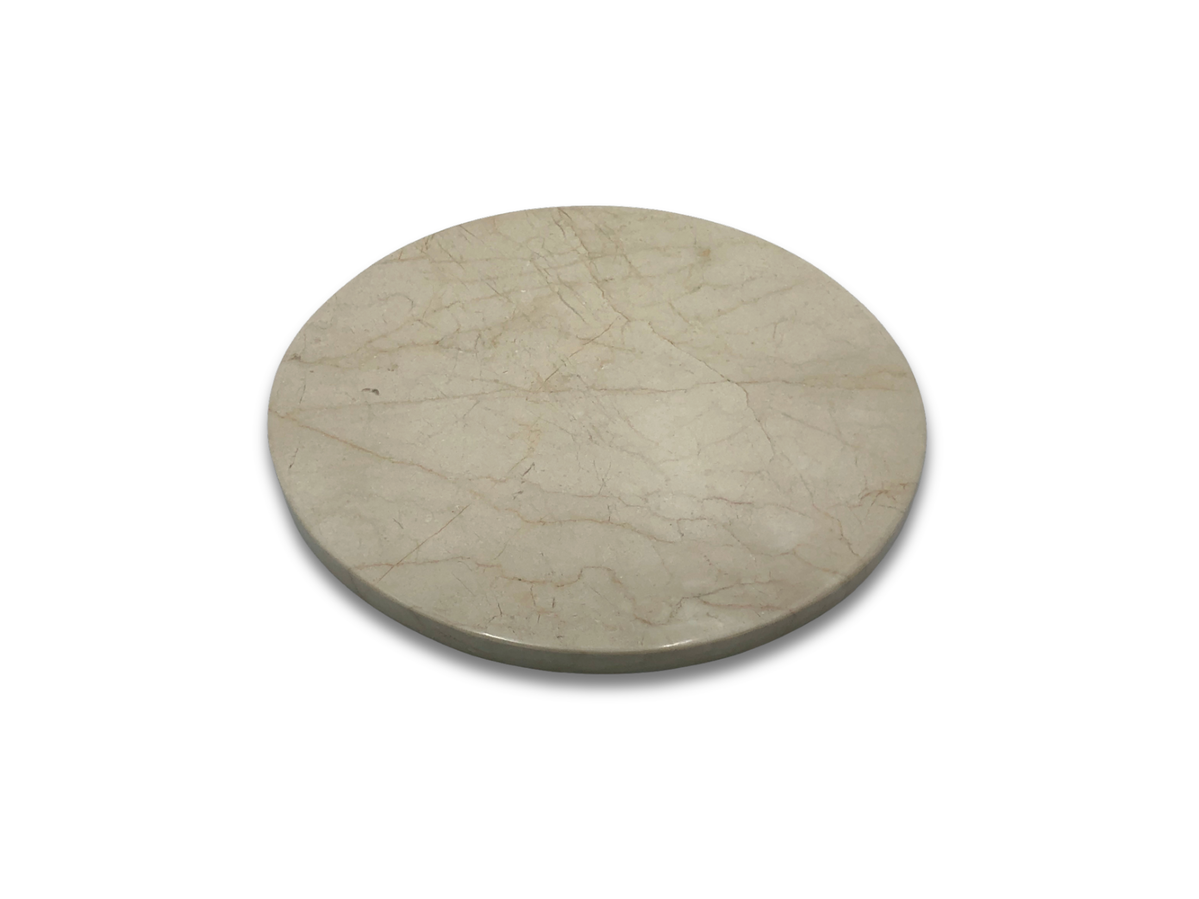 Bandeja Giratoria Mármol Crema Marfil 30 cm