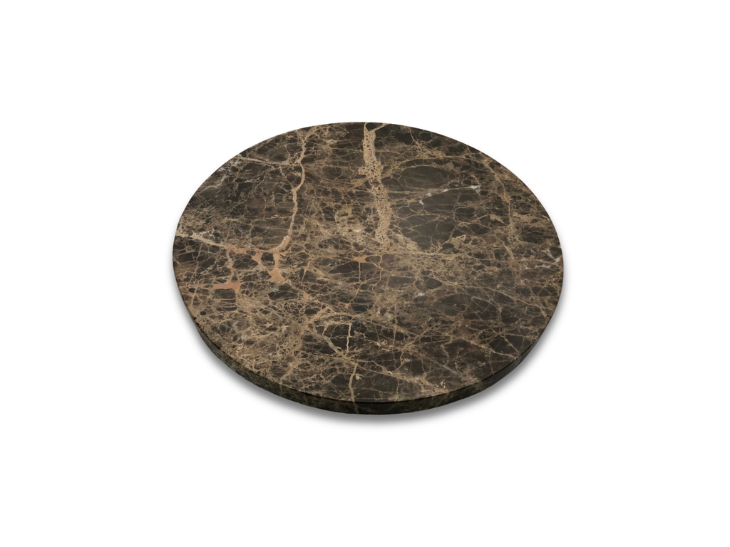 Bandeja Giratoria Mármol Marrón Emperador 30 cm