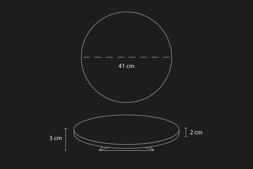 Bandeja Giratoria Mármol Marrón Emperador 30 cm